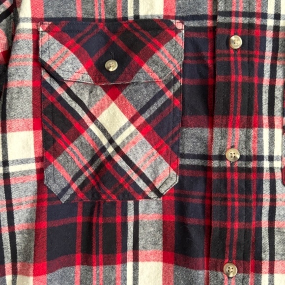 TNA men's plaid button down 100% cotton long sleeve shirt casual size M - Picture 4 of 11